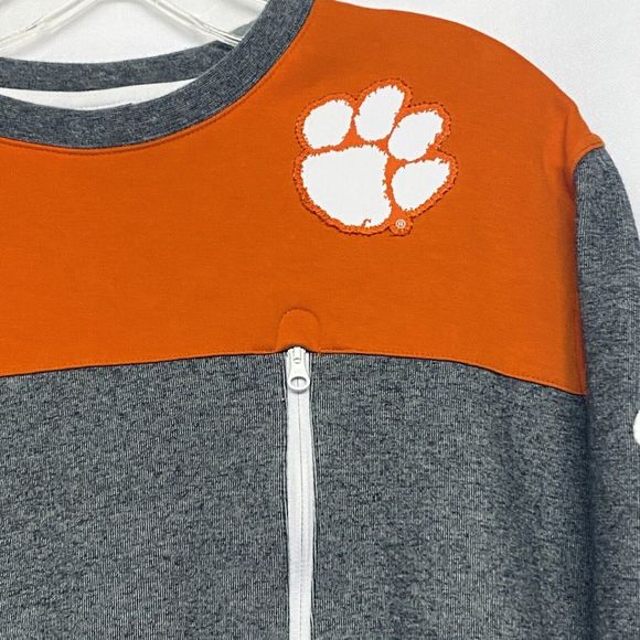Nike Clemson Tigers Heavy Sweatshirt Pawprint Detail Embroidered Swoosh Arm XL - Picture 2 of 6